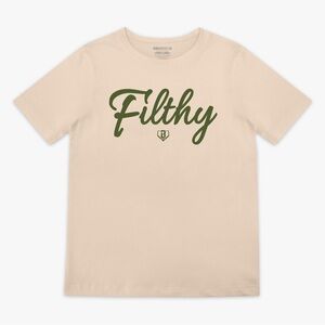Baseball Lifestyle 101 Filthy Tee Cream/Green Small NWT IN PACKAGE